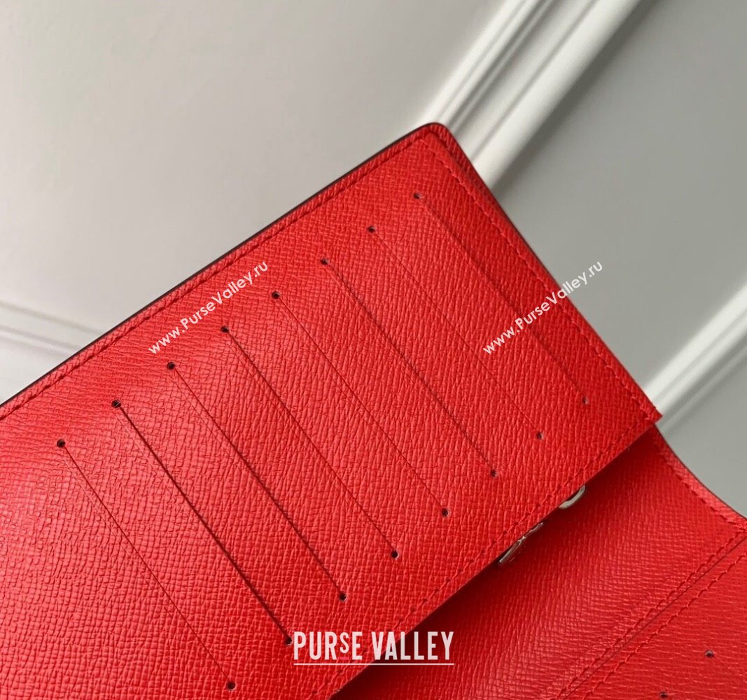 Supreme x Louis Vuitton Brazza Wallet in Epi Leather Red 2024 M64541 (KI-240626011)