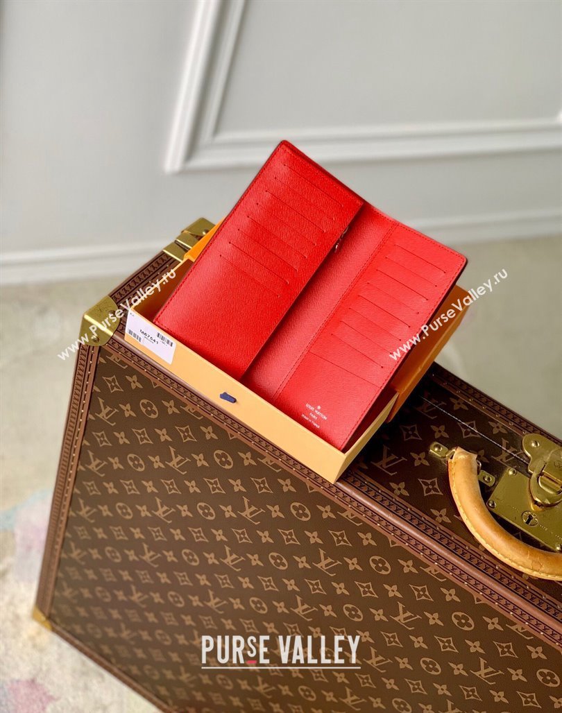 Supreme x Louis Vuitton Brazza Wallet in Epi Leather Red 2024 M64541 (KI-240626011)