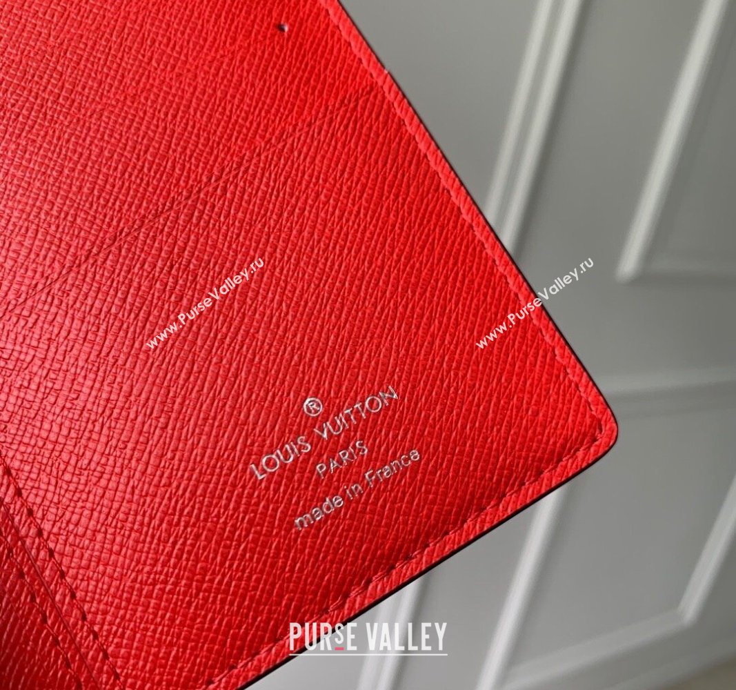 Supreme x Louis Vuitton Brazza Wallet in Epi Leather Red 2024 M64541 (KI-240626011)