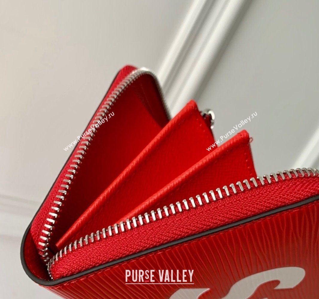 Supreme x Louis Vuitton Zippy Wallet in Epi Leather Red 2024 M64548 (KI-240626013)