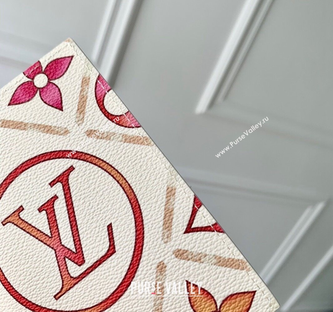 Louis Vuitton Passport Cover in Monogram Tiles Canvas M11457 Coral Pink 2024 (KI-240625071)