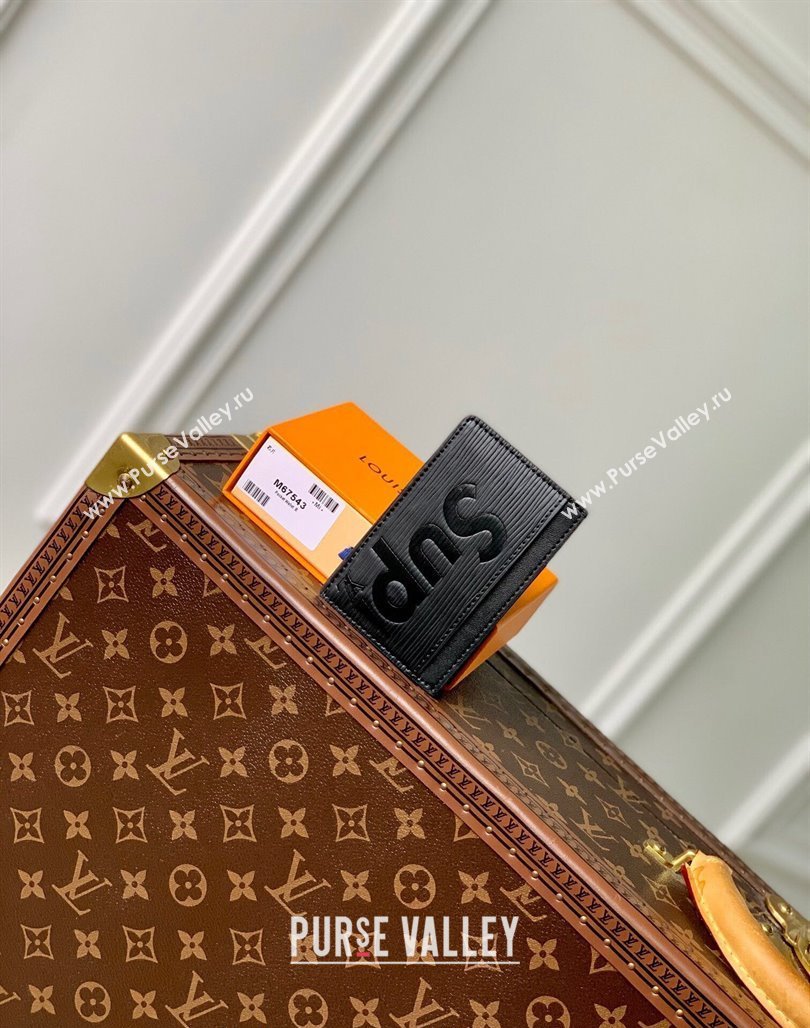 Supreme x Louis Vuitton Card Holder Wallet in Epi Leather Black 2024 M64543 (KI-240626008)