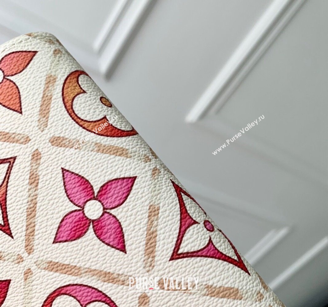 Louis Vuitton Passport Cover in Monogram Tiles Canvas M11457 Coral Pink 2024 (KI-240625071)