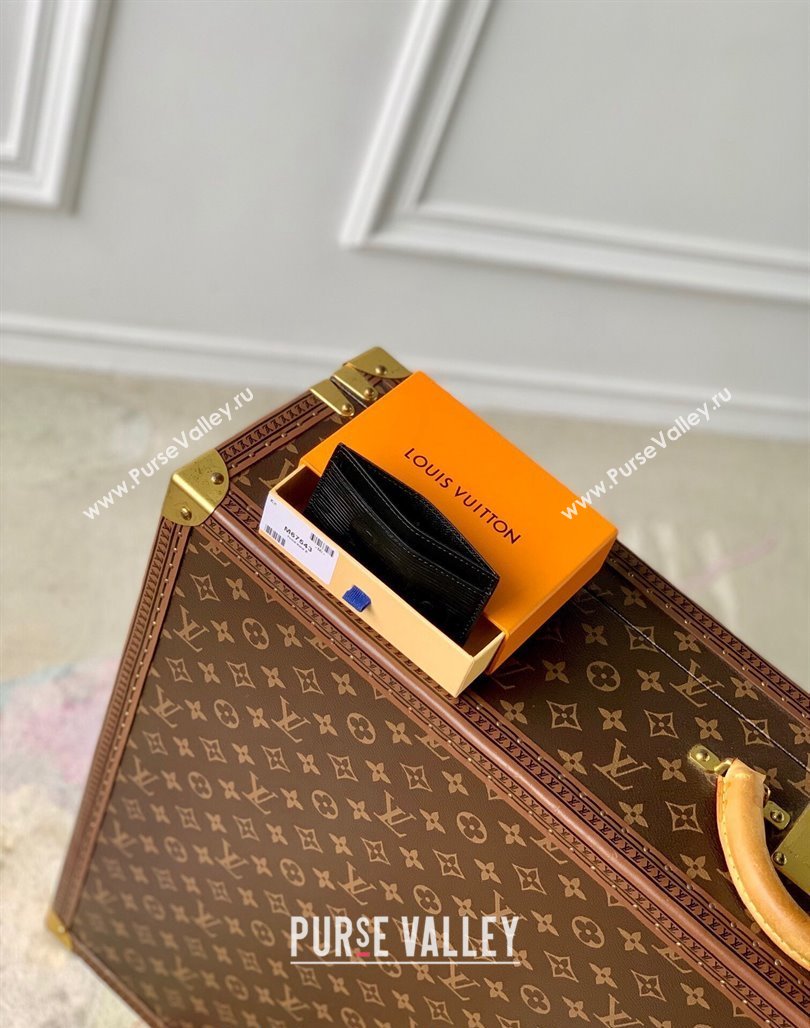 Supreme x Louis Vuitton Card Holder Wallet in Epi Leather Black 2024 M64543 (KI-240626008)