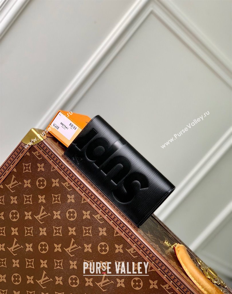 Supreme x Louis Vuitton Brazza Wallet in Epi Leather Black 2024 M64541 (KI-240626012)