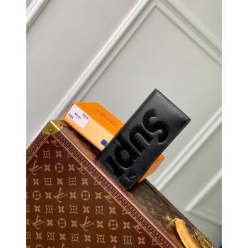 Supreme x Louis Vuitton Brazza Wallet in Epi Leather Black 2024 M64541 (KI-240626012)