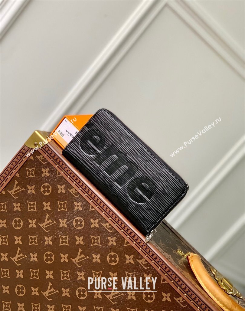 Supreme x Louis Vuitton Zippy Wallet in Epi Leather Black 2024 M64548 (KI-240626014)