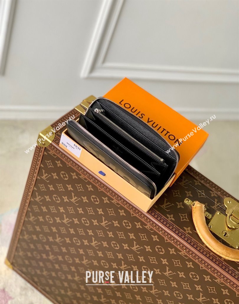 Supreme x Louis Vuitton Zippy Wallet in Epi Leather Black 2024 M64548 (KI-240626014)