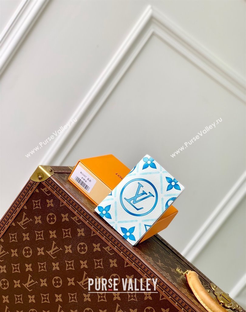 Louis Vuitton Passport Cover in Monogram Tiles Canvas M11457 Lagoon Blue 2024 (KI-240625072)