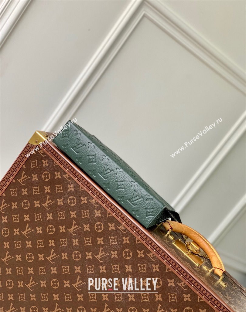 Louis Vuitton Pochette Voyage MM Pouch in Monogram Leather Green 2024 M61692 (KI-240626016)