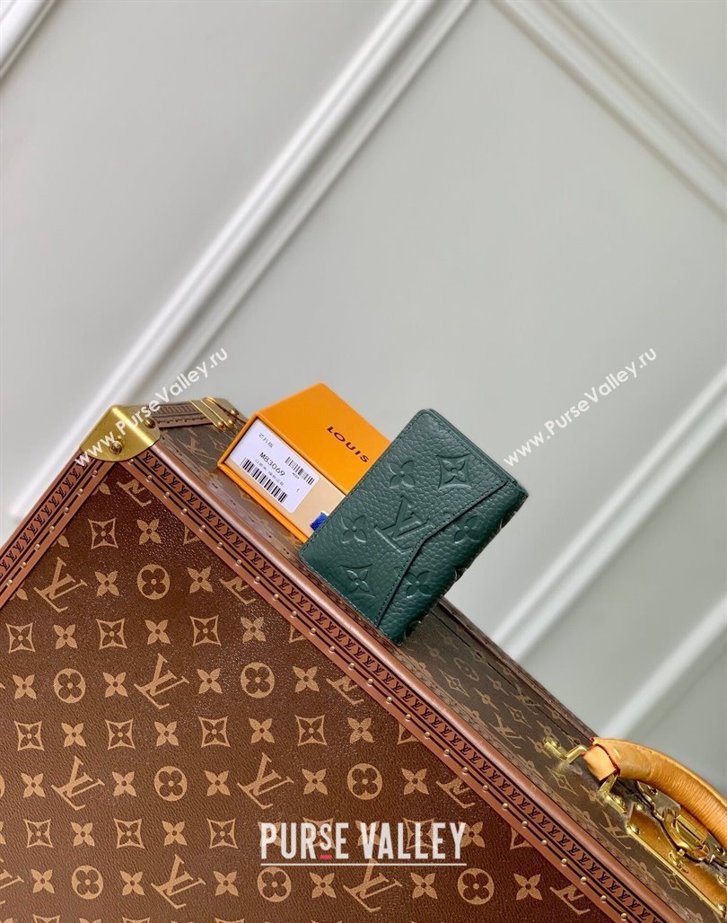 Louis Vuitton Pocket Organizer Wallet in Monogram Leather Green 2024 M83067 (KI-240626023)