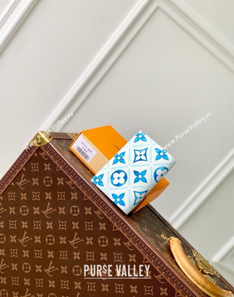 Louis Vuitton Passport Cover in Monogram Tiles Canvas M11457 Lagoon Blue 2024 (KI-240625072)