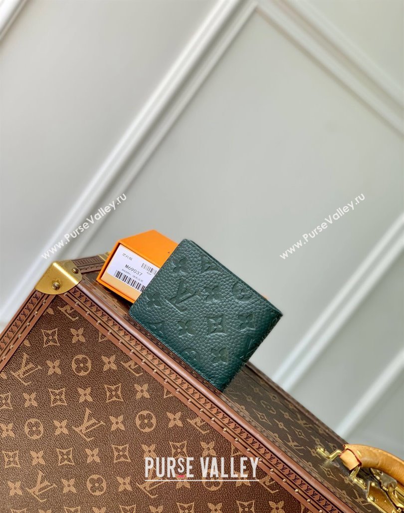 Louis Vuitton Multiple Wallet in Monogram Leather Green 2024 M83055 (KI-240626030)