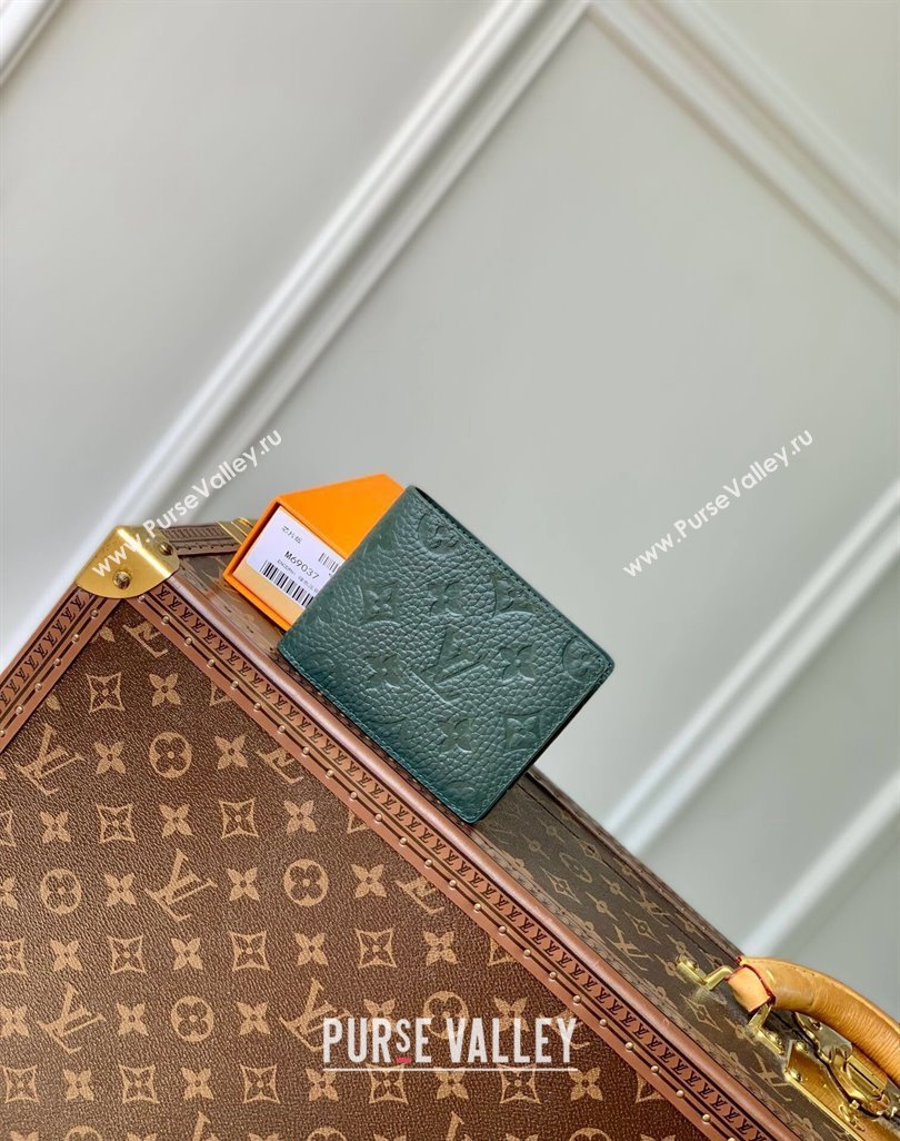 Louis Vuitton Multiple Wallet in Monogram Leather Green 2024 M83055 (KI-240626030)