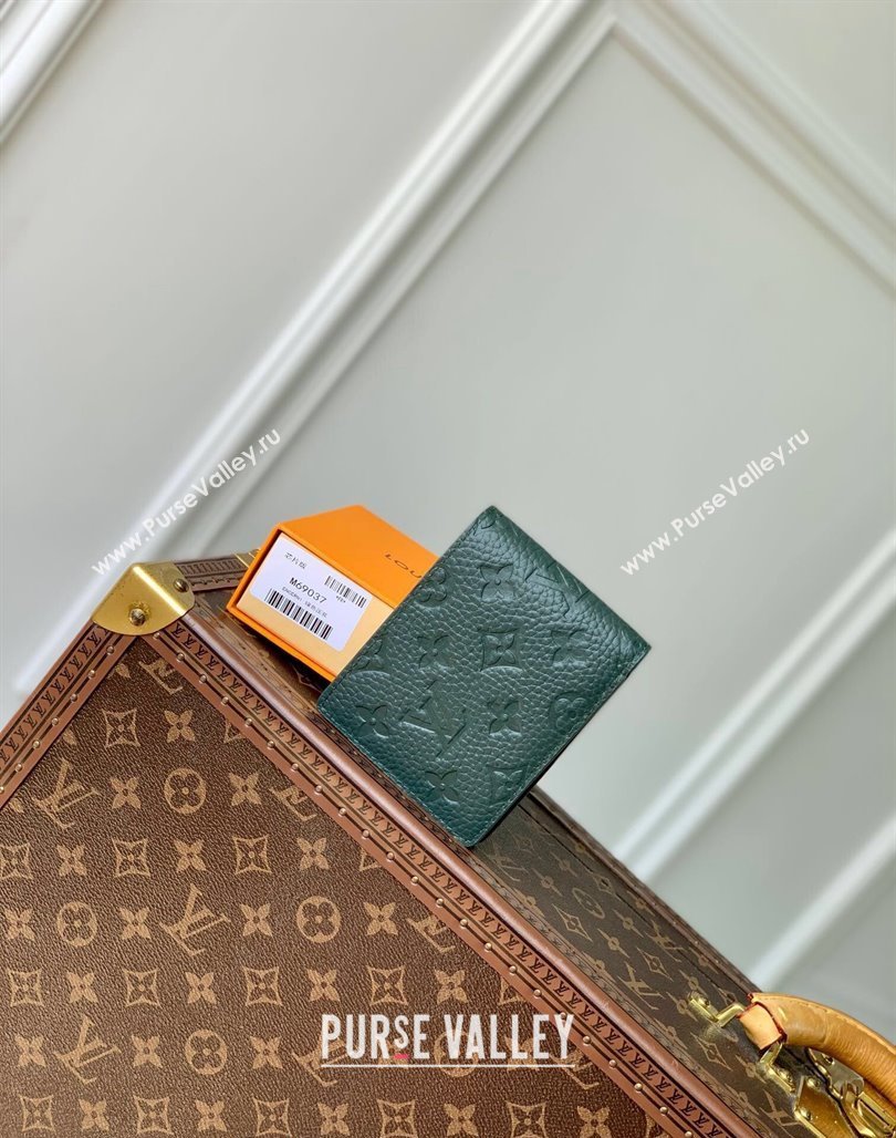 Louis Vuitton Multiple Wallet in Monogram Leather Green 2024 M83055 (KI-240626030)