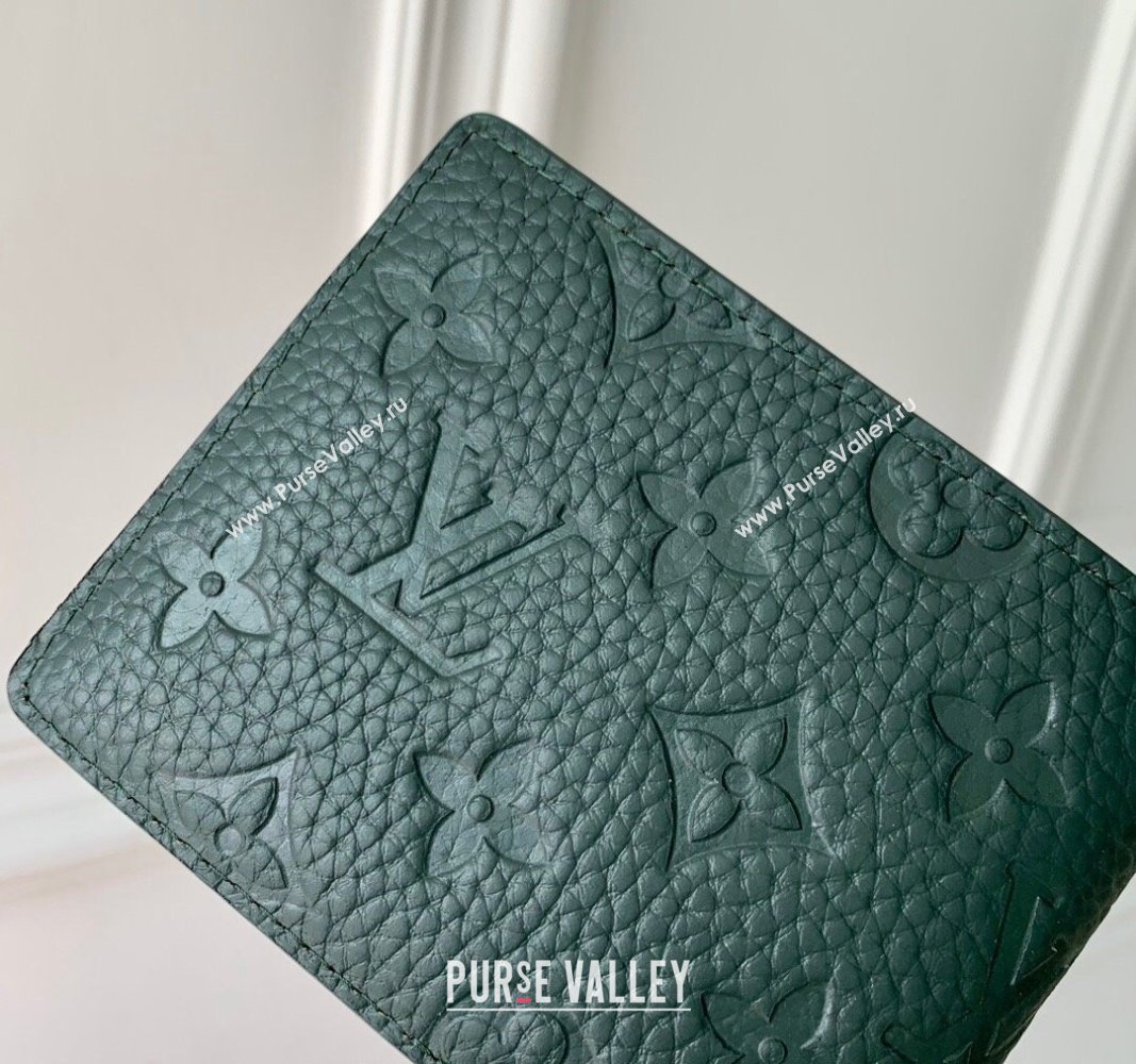 Louis Vuitton Multiple Wallet in Monogram Leather Green 2024 M83055 (KI-240626030)