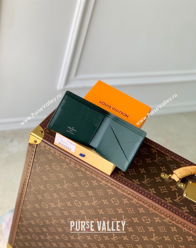 Louis Vuitton Multiple Wallet in Monogram Leather Green 2024 M83055 (KI-240626030)