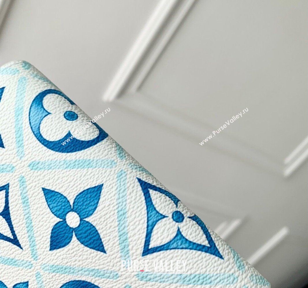 Louis Vuitton Passport Cover in Monogram Tiles Canvas M11457 Lagoon Blue 2024 (KI-240625072)