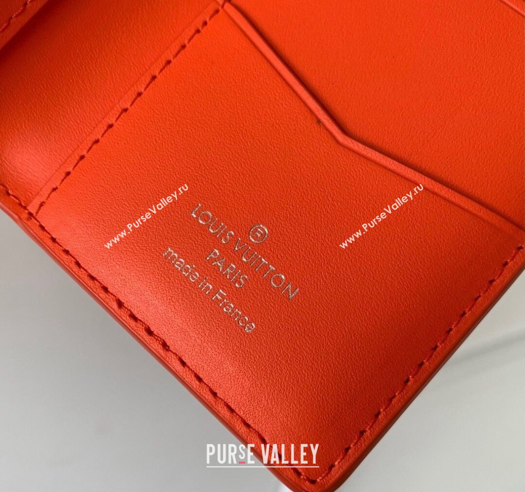 Louis Vuitton Pocket Organizer Wallet in Monogram Leather Orange 2024 M83069 (KI-240626024)