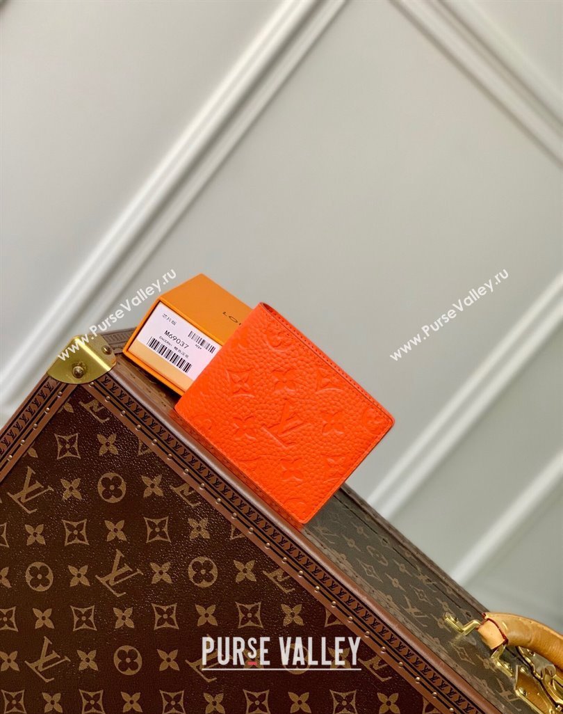 Louis Vuitton Multiple Wallet in Monogram Leather Orange 2024 M69037 (KI-240626031)