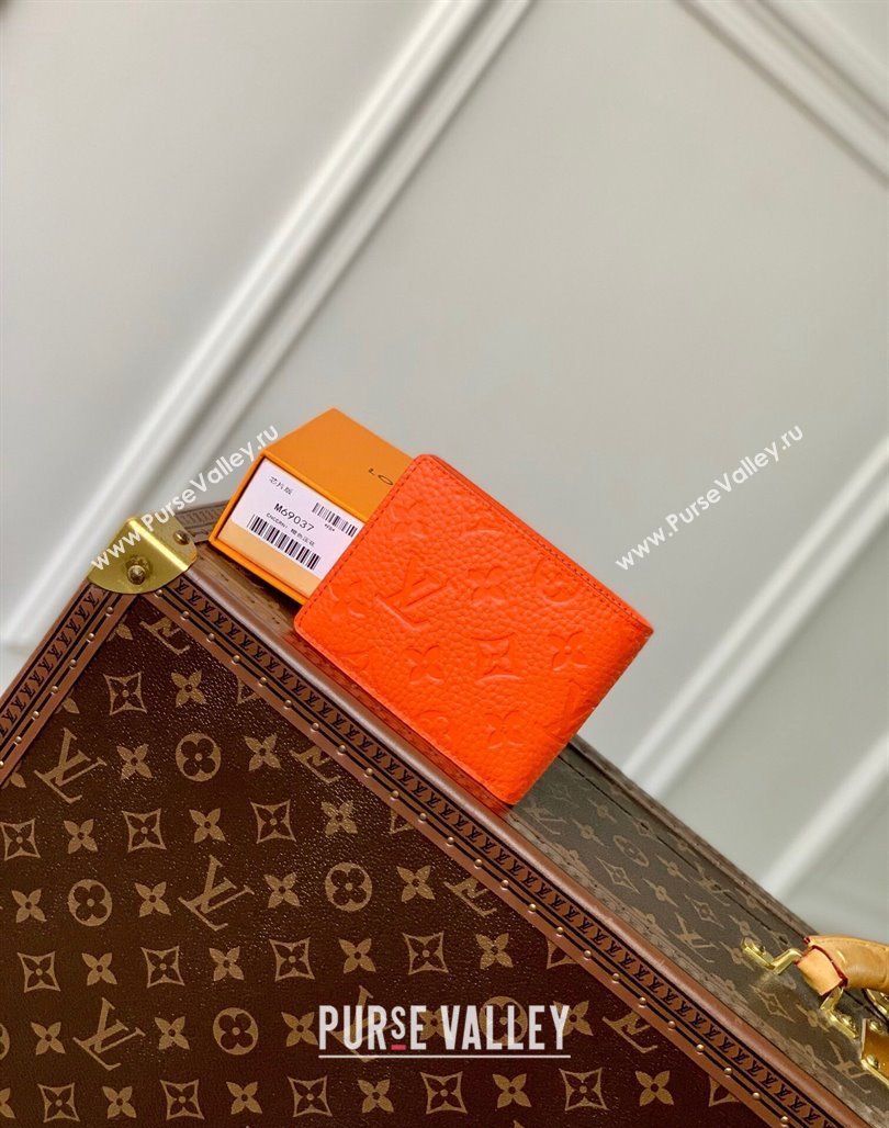 Louis Vuitton Multiple Wallet in Monogram Leather Orange 2024 M69037 (KI-240626031)