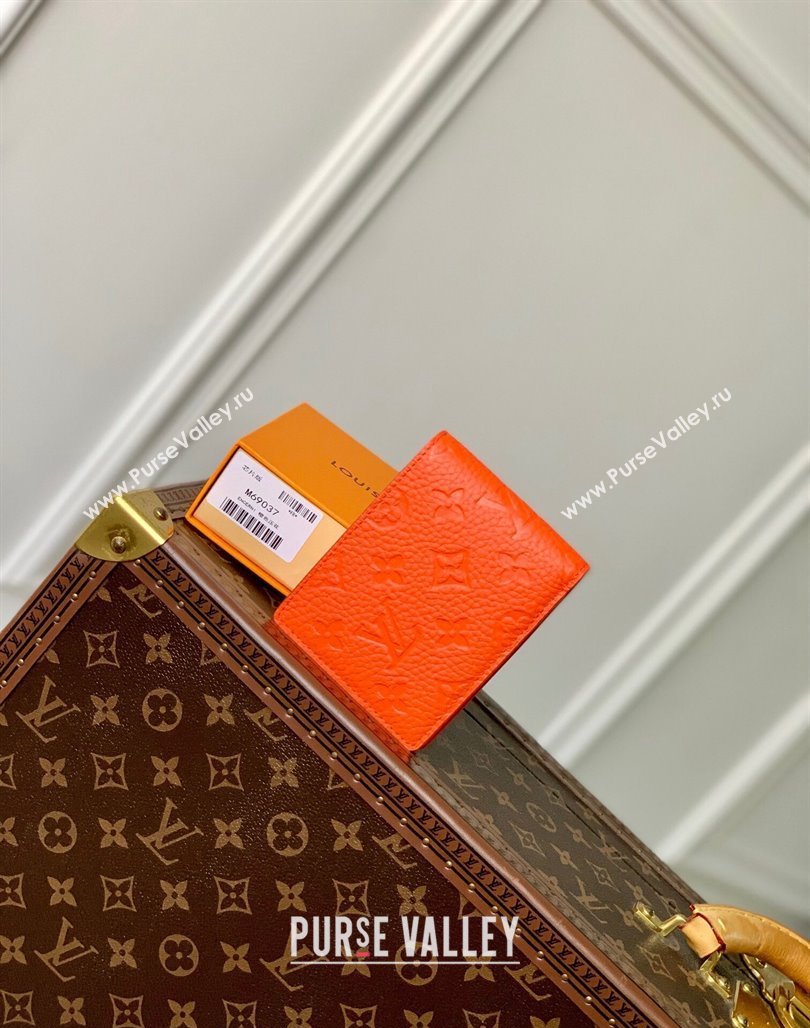 Louis Vuitton Multiple Wallet in Monogram Leather Orange 2024 M69037 (KI-240626031)