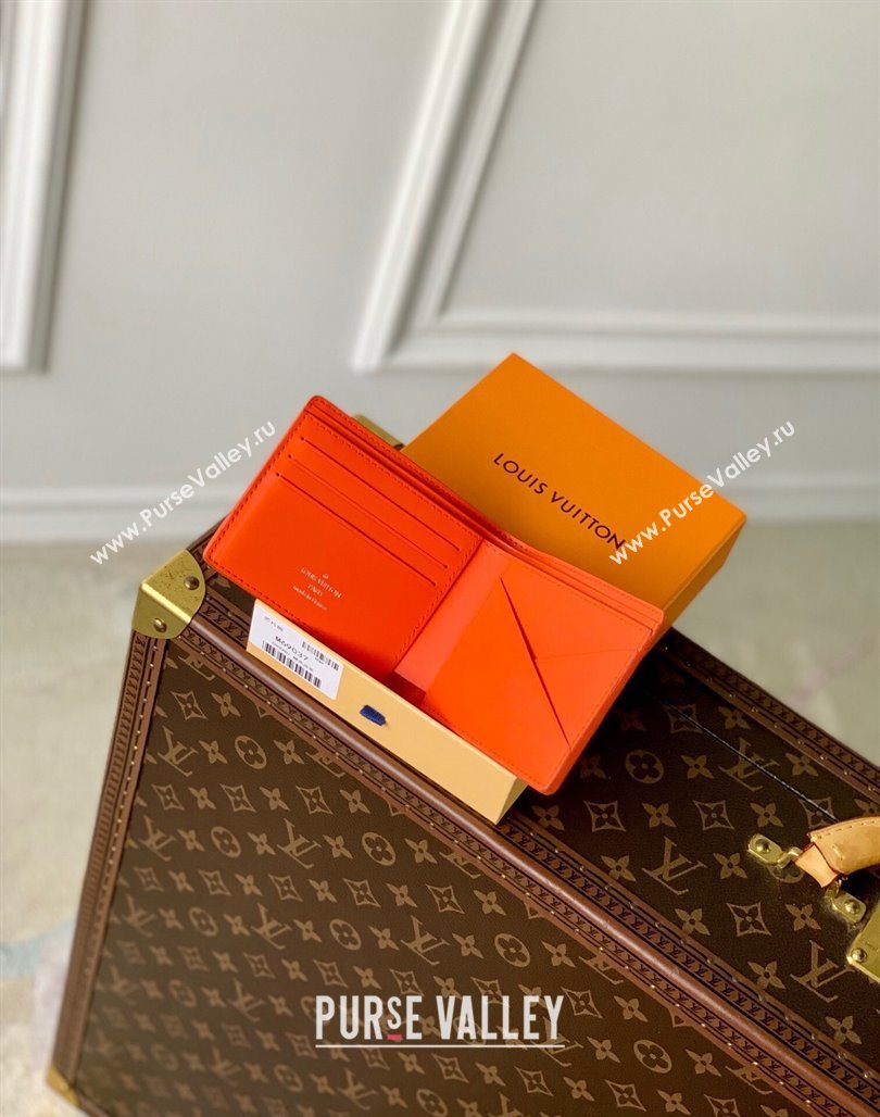 Louis Vuitton Multiple Wallet in Monogram Leather Orange 2024 M69037 (KI-240626031)