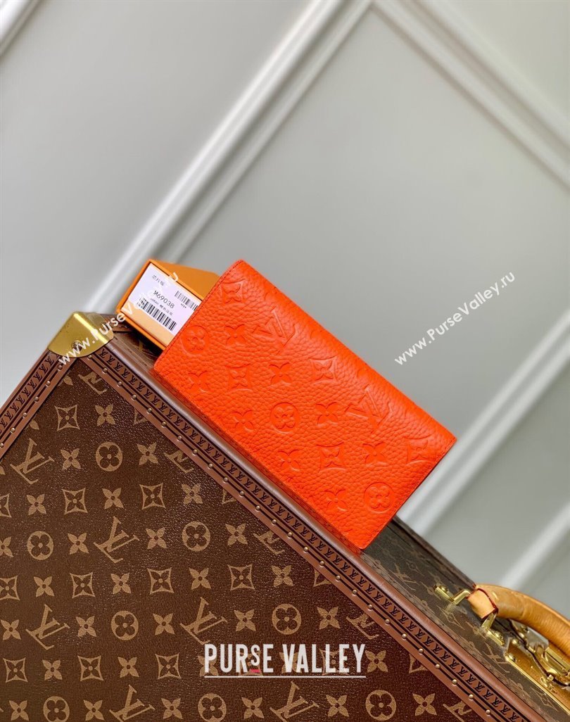 Louis Vuitton Brazza Wallet in Monogram Leather Orange 2024 M69038 (KI-240626038)