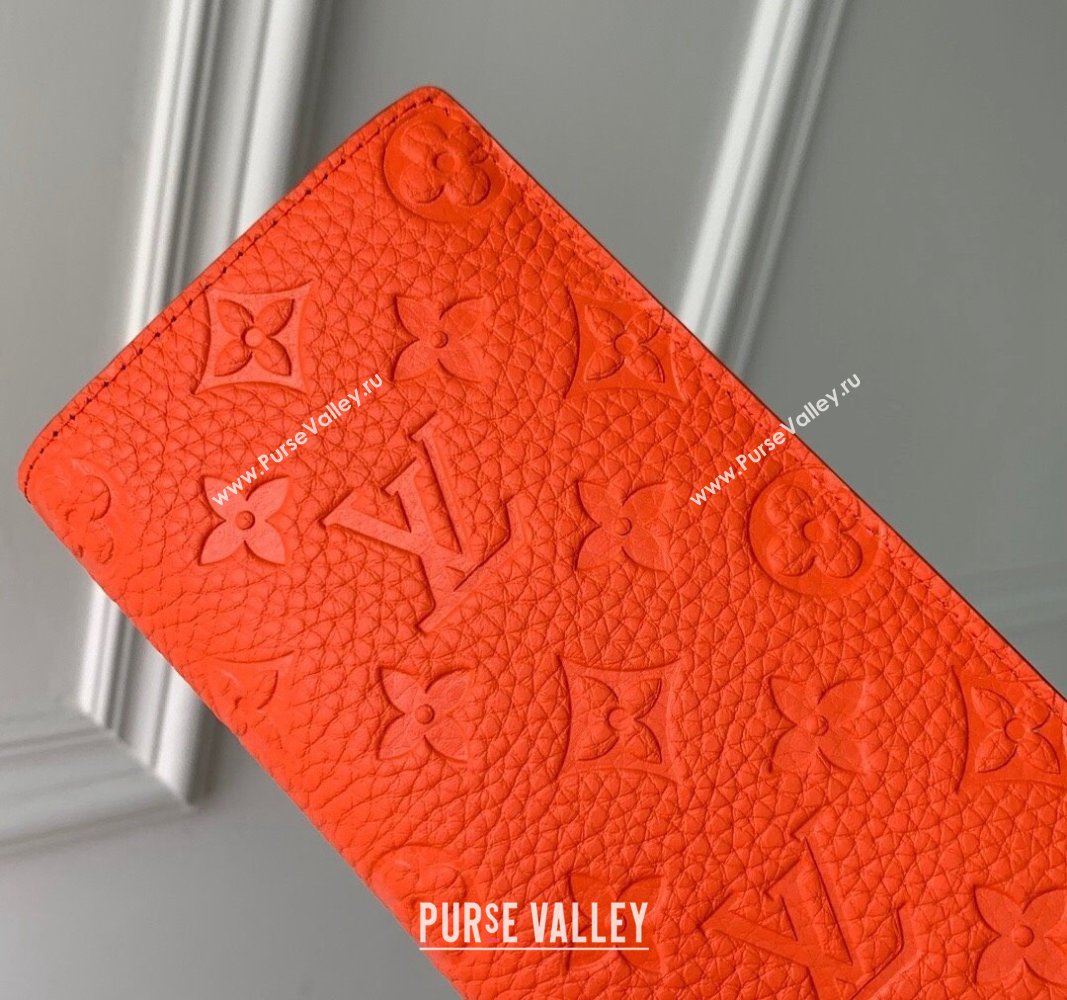 Louis Vuitton Brazza Wallet in Monogram Leather Orange 2024 M69038 (KI-240626038)