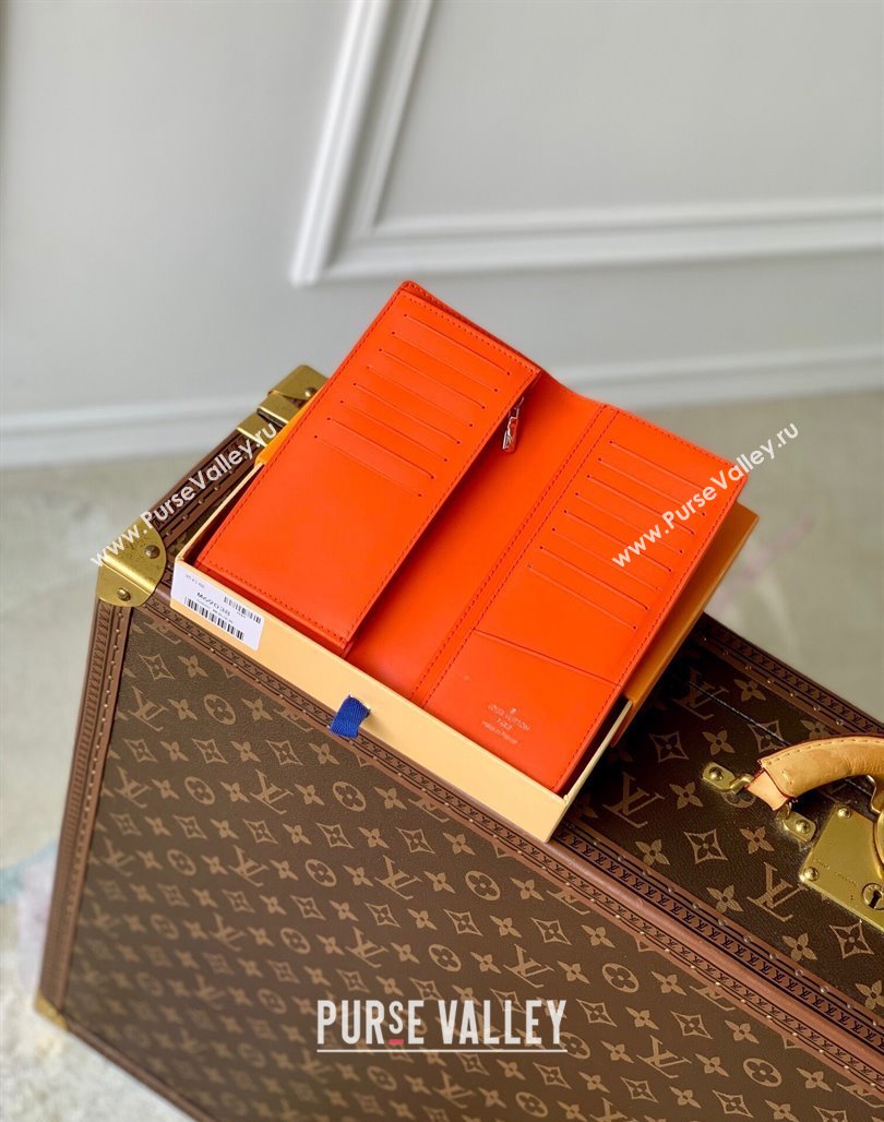 Louis Vuitton Brazza Wallet in Monogram Leather Orange 2024 M69038 (KI-240626038)