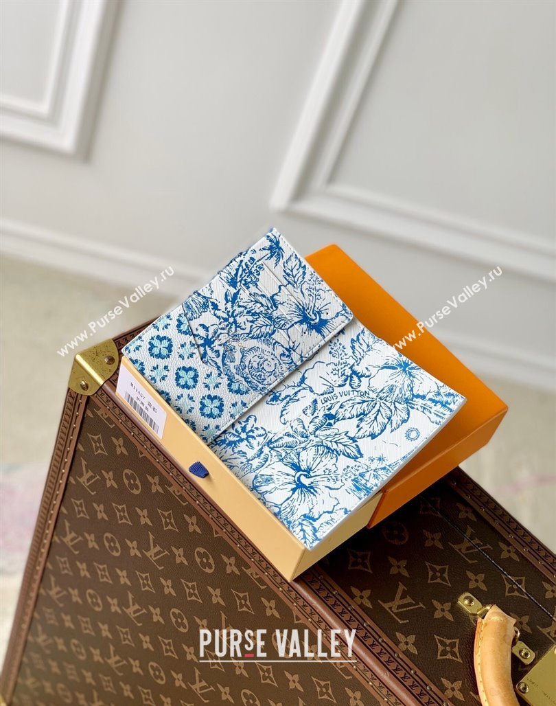 Louis Vuitton Passport Cover in Monogram Tiles Canvas M11457 Lagoon Blue 2024 (KI-240625072)