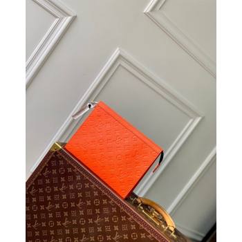 Louis Vuitton Pochette Voyage MM Pouch in Monogram Leather Orange 2024 M61692 (KI-240626017)