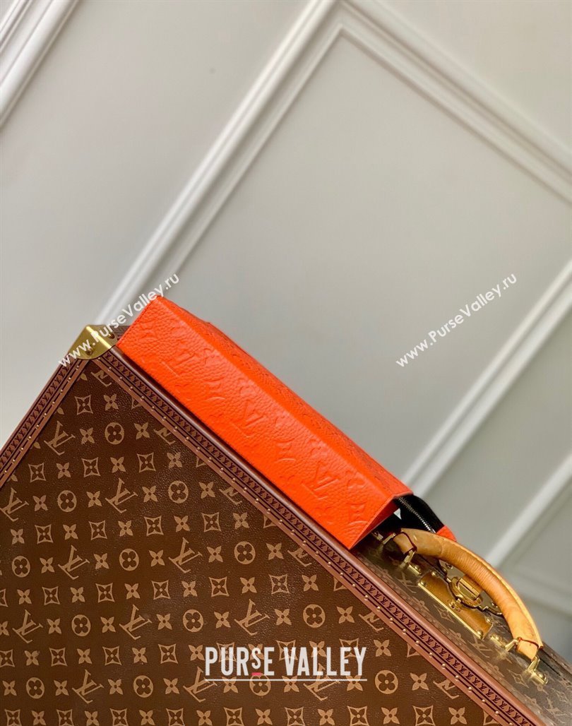 Louis Vuitton Pochette Voyage MM Pouch in Monogram Leather Orange 2024 M61692 (KI-240626017)