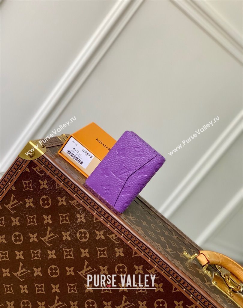 Louis Vuitton Pocket Organizer Wallet in Monogram Leather Purple 2024 M83069 (KI-240626025)