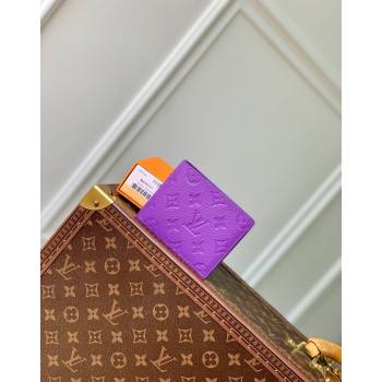 Louis Vuitton Multiple Wallet in Monogram Leather Purple 2024 M83056 (KI-240626032)