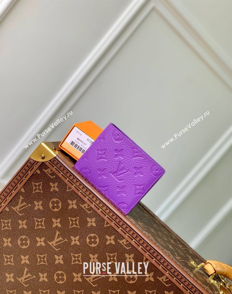 Louis Vuitton Multiple Wallet in Monogram Leather Purple 2024 M83056 (KI-240626032)