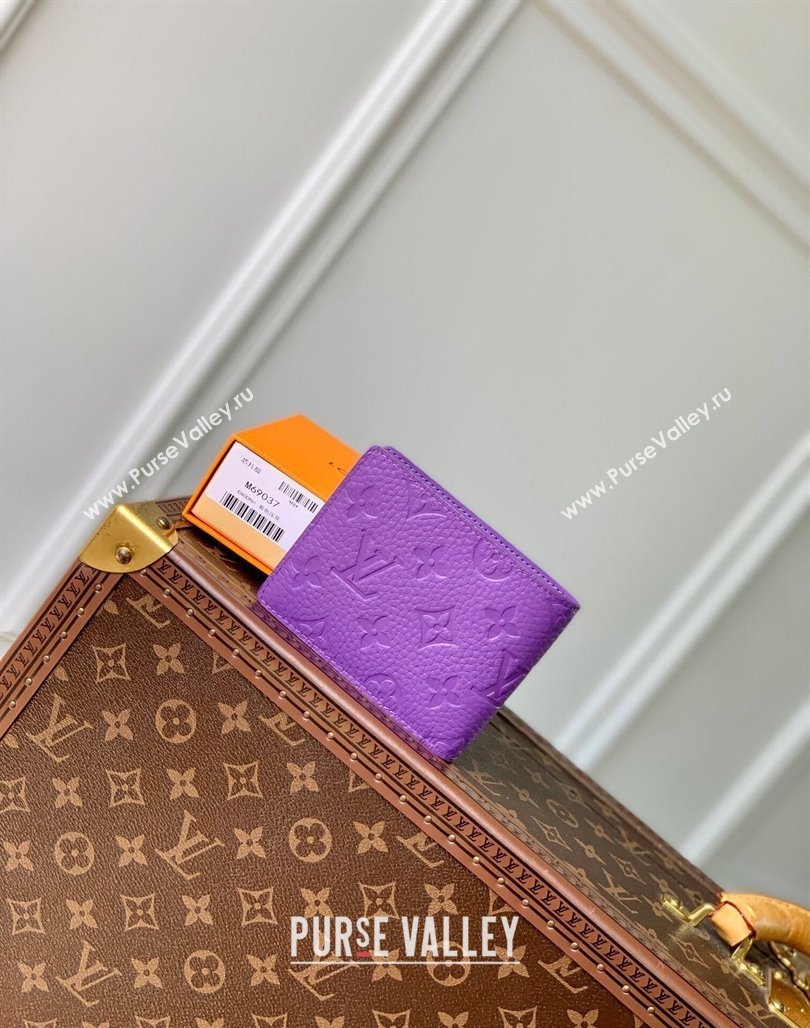 Louis Vuitton Multiple Wallet in Monogram Leather Purple 2024 M83056 (KI-240626032)