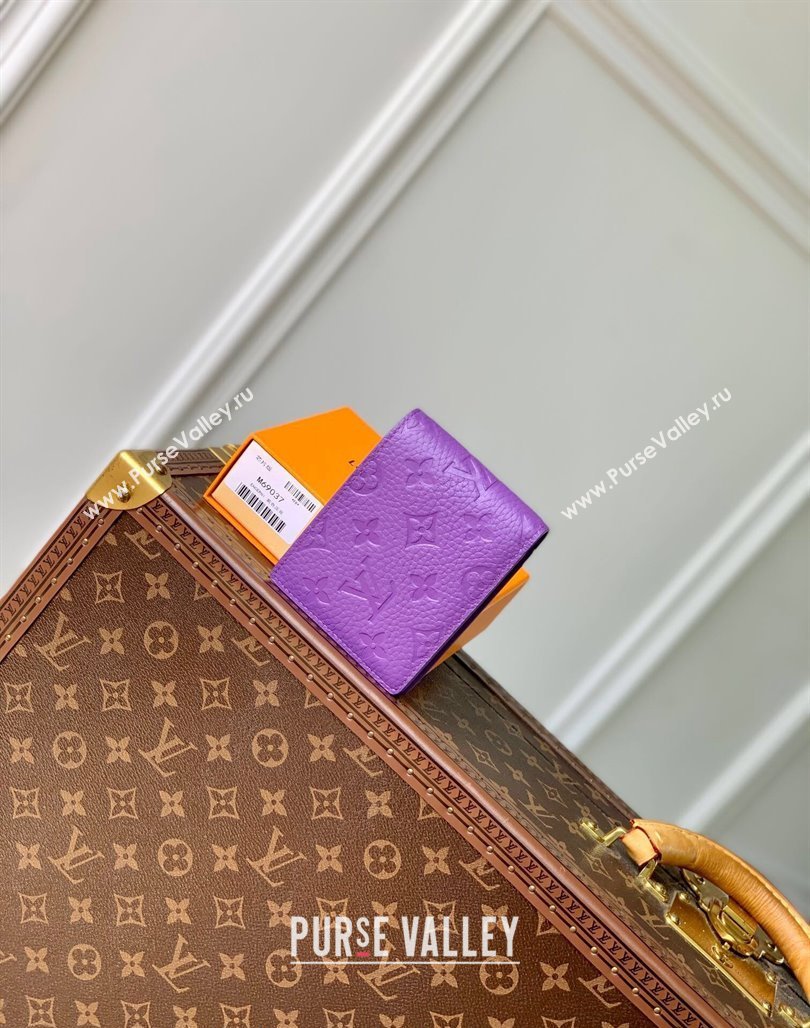 Louis Vuitton Multiple Wallet in Monogram Leather Purple 2024 M83056 (KI-240626032)