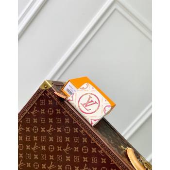 Louis Vuitton Zippy Coin Purse Wallet in Monogram Tiles Canvas M83658 Coral Pink 2024 (KI-240625073)