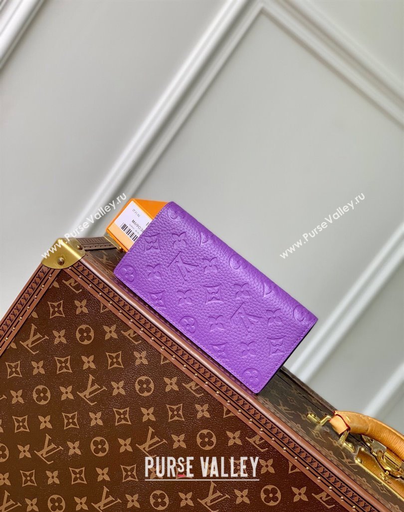 Louis Vuitton Brazza Wallet in Monogram Leather Purple 2024 M69038 (KI-240626039)