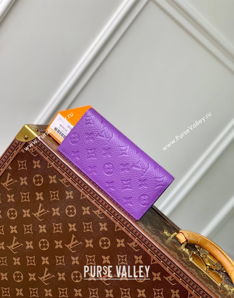 Louis Vuitton Brazza Wallet in Monogram Leather Purple 2024 M69038 (KI-240626039)