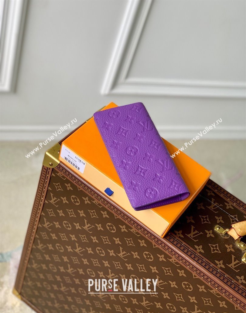 Louis Vuitton Brazza Wallet in Monogram Leather Purple 2024 M69038 (KI-240626039)