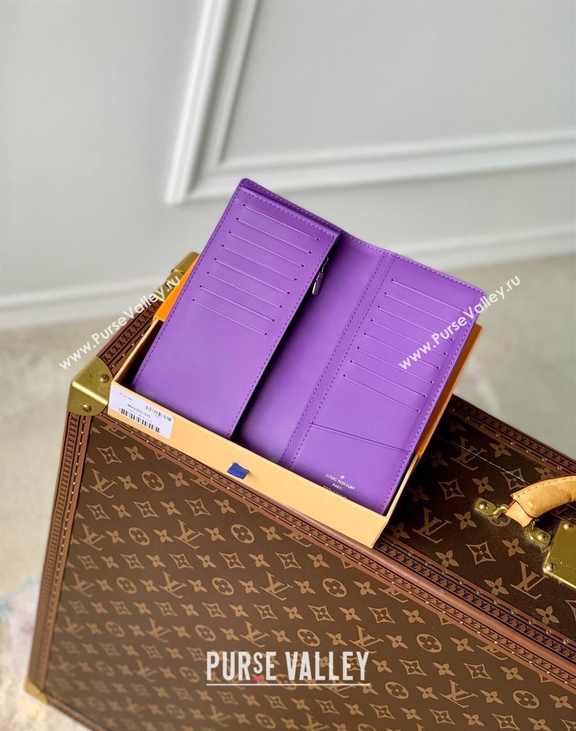 Louis Vuitton Brazza Wallet in Monogram Leather Purple 2024 M69038 (KI-240626039)