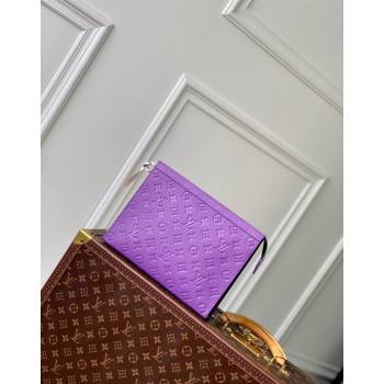 Louis Vuitton Pochette Voyage MM Pouch in Monogram Leather Purple 2024 M61692 (KI-240626018)