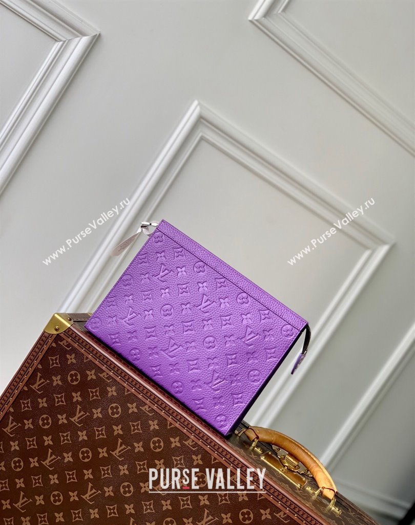 Louis Vuitton Pochette Voyage MM Pouch in Monogram Leather Purple 2024 M61692 (KI-240626018)