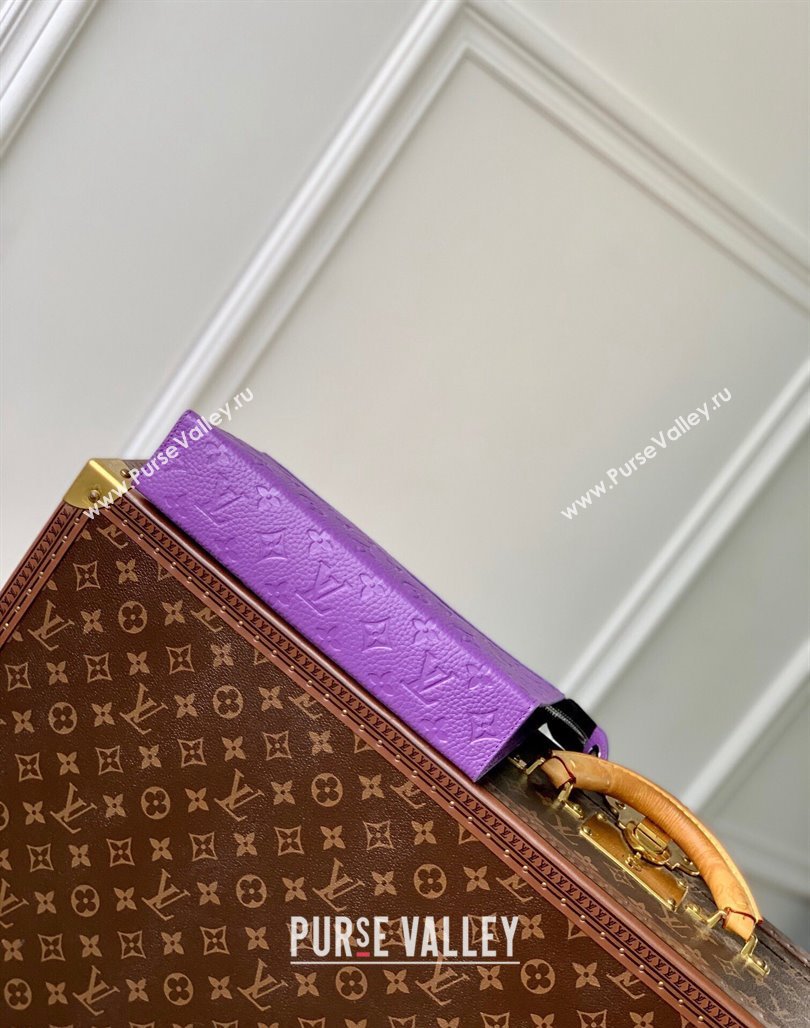 Louis Vuitton Pochette Voyage MM Pouch in Monogram Leather Purple 2024 M61692 (KI-240626018)