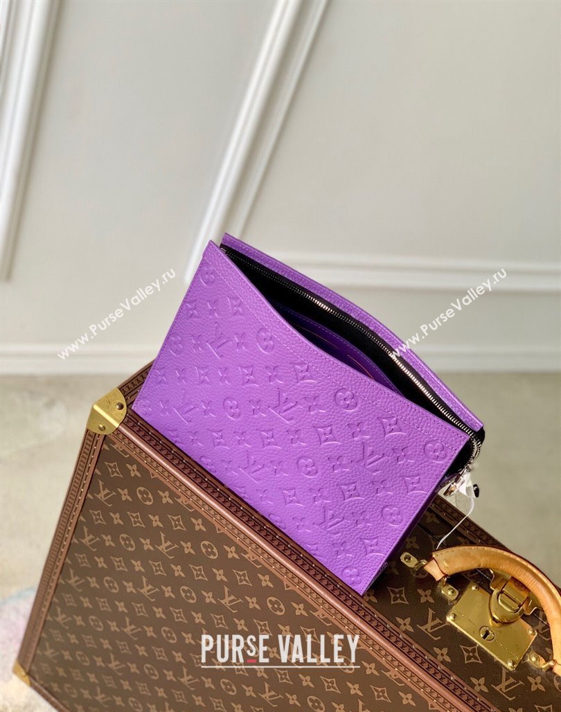 Louis Vuitton Pochette Voyage MM Pouch in Monogram Leather Purple 2024 M61692 (KI-240626018)