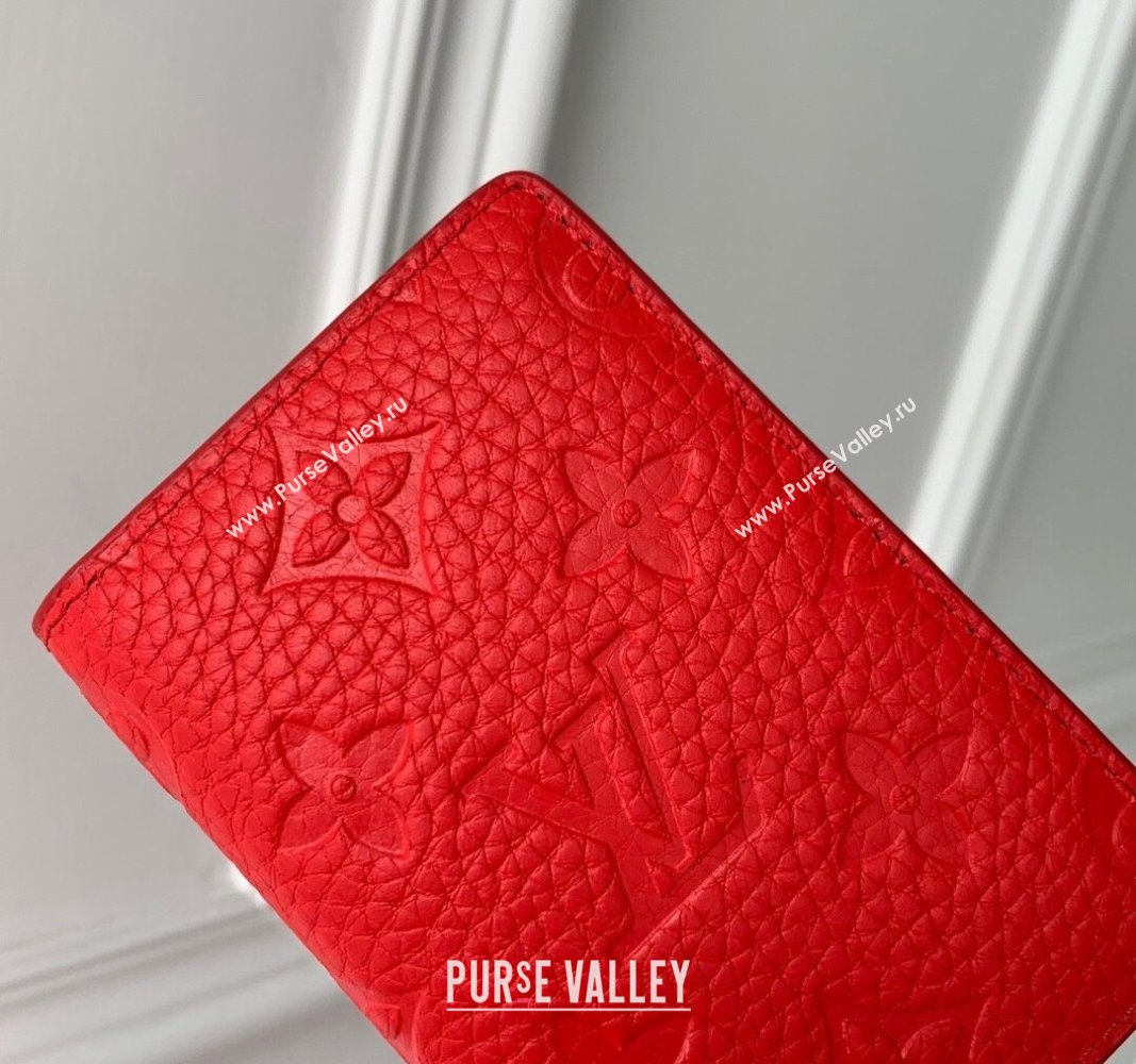 Louis Vuitton Pocket Organizer Wallet in Monogram Leather Red 2024 M83069 (KI-240626026)