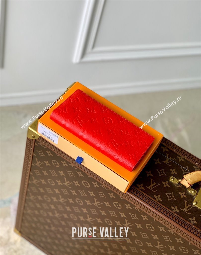 Louis Vuitton Brazza Wallet in Monogram Leather Red 2024 M69038 (KI-240626040)