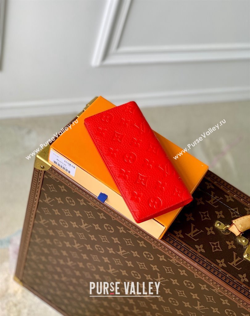 Louis Vuitton Brazza Wallet in Monogram Leather Red 2024 M69038 (KI-240626040)